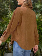 Women's Solid Color Long Sleeve Blouse, Spring And Autumn